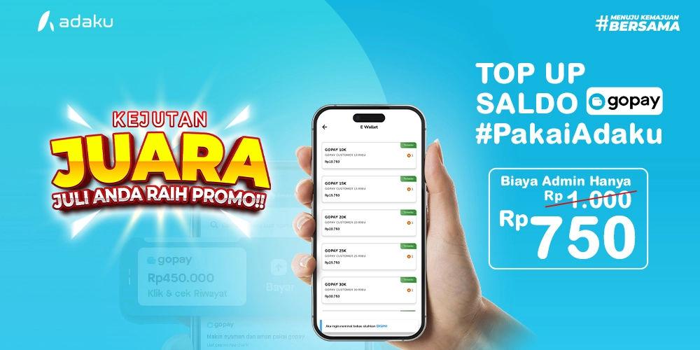 Gambar Adaku - Top Up Saldo Gopay dengan Adaku