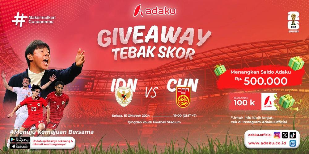 Gambar Adaku - Ikuti Giveaway Tebak Skor China vs Indonesia dan Menangkan Hadiah Menarik!