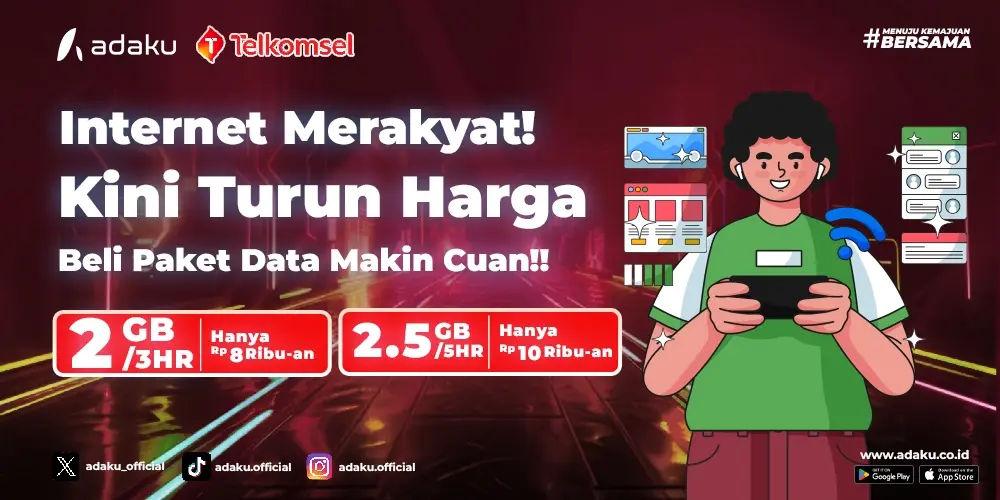 Gambar Adaku - Ilustrasi aplikasi Adaku yang menyediakan paket data murah